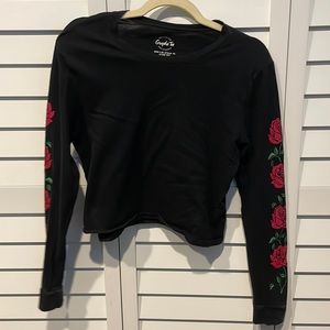 hollister rose graphic shirt